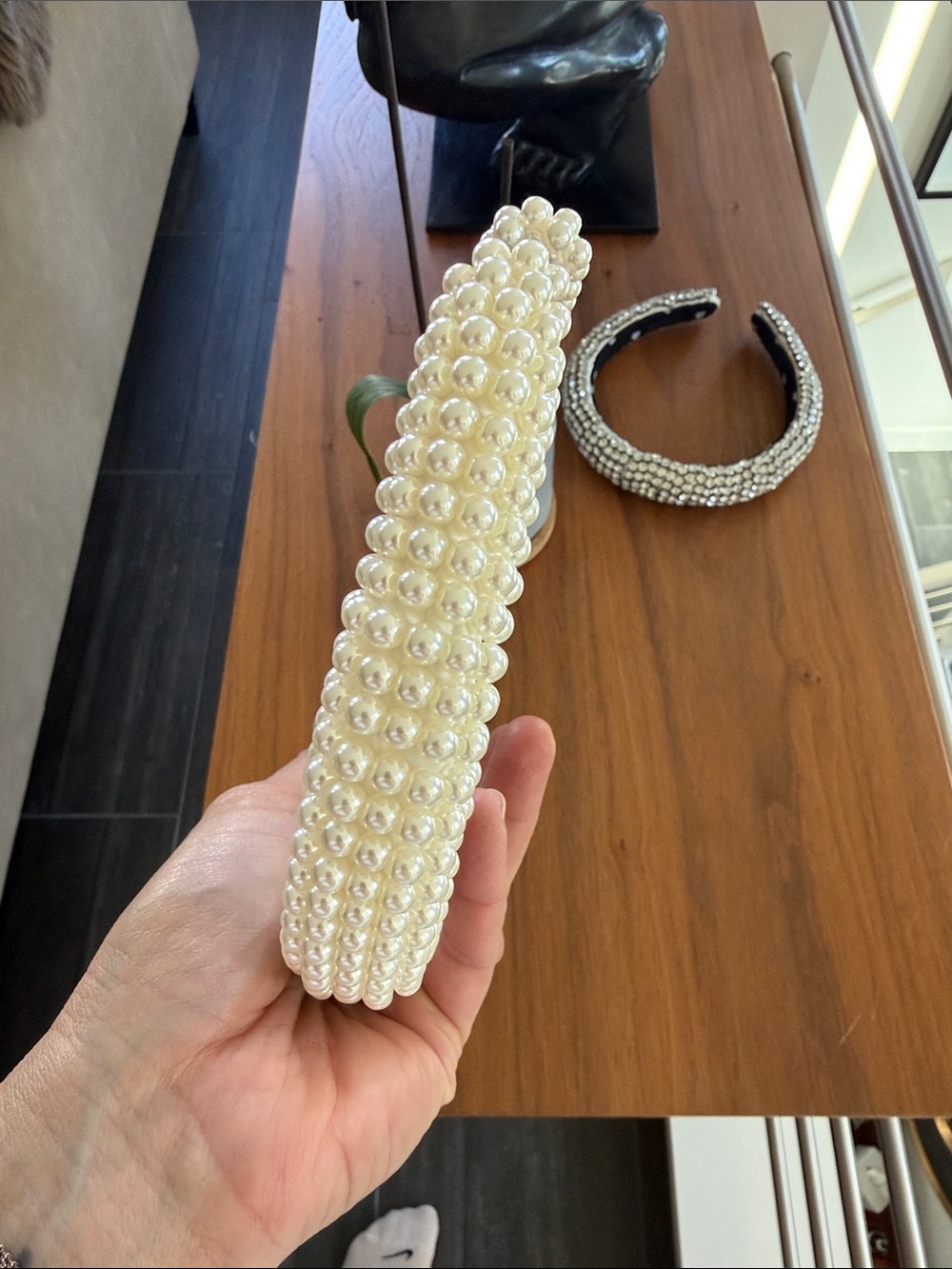 Lele Sadoughi Pearl Embellished Headband - Ivory - Picture 3 of 4